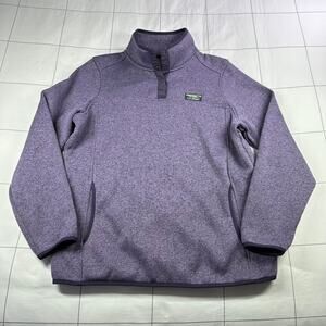 L.L.Bean Sweater Fleece Pullover Womens Large Purple Casual Hiking Outdoor Trek